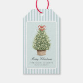 Personalized Preppy Coastal Tree Christmas Geschenkanhänger (Vorderseite)