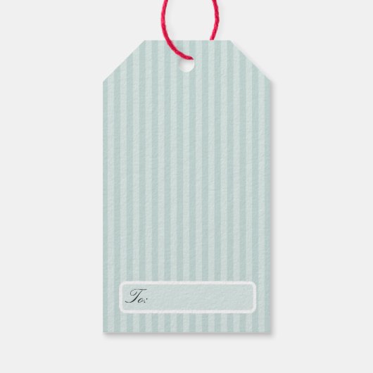 Personalized Preppy Coastal Tree Christmas Geschenkanhänger (Rückseite)