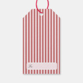 Personalized Preppy Coastal Tree Christmas Geschenkanhänger (Rückseite)