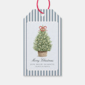 Personalized Preppy Coastal Tree Christmas Geschenkanhänger (Vorderseite)