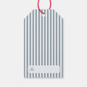 Personalized Preppy Coastal Tree Christmas Geschenkanhänger (Rückseite)