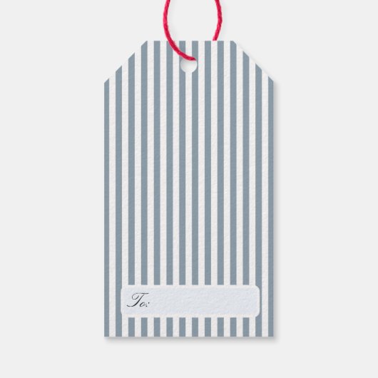 Personalized Preppy Coastal Tree Christmas Geschenkanhänger (Rückseite)