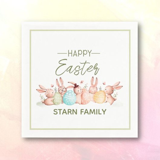 Personalized, pretty Easter festive napkins Serviette