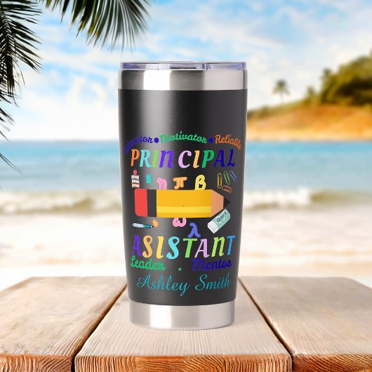 Personalized principal assistant teacher's day thermobecher