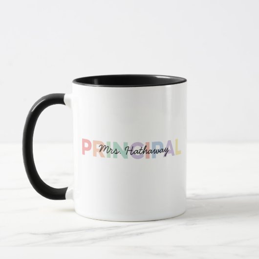 Personalized Principal Mug, Principal Appreciation Tasse (Links)