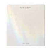 Personalized prism rainbow aesthetic dot Grid Notizblock (Vorderseite)