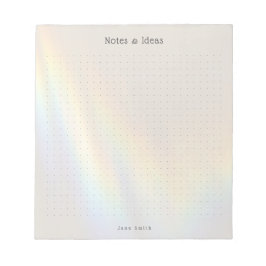 Personalized prism rainbow aesthetic dot Grid Notizblock
