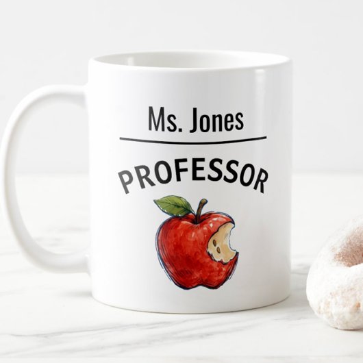 Personalized PROFESSOR Name Apple Gift Kaffeetasse