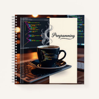 Personalized Programming Coffee Code Notebook Notizblock