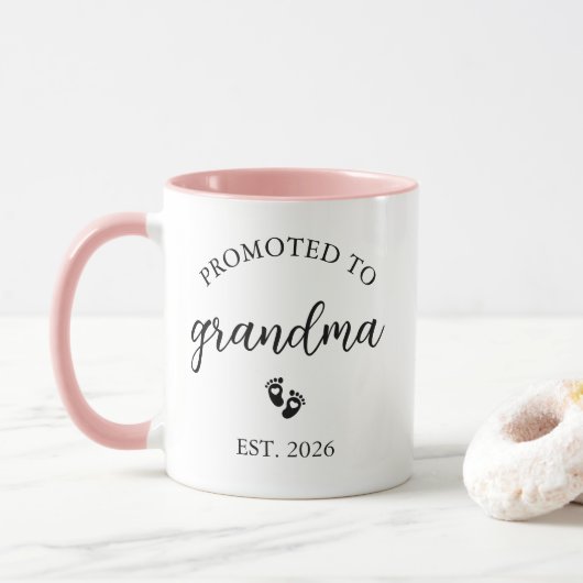 Personalized Promoted to Grandma Tasse (Mit Donut)
