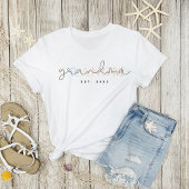Personalized proud grandmother Floral Elegance T-Shirt