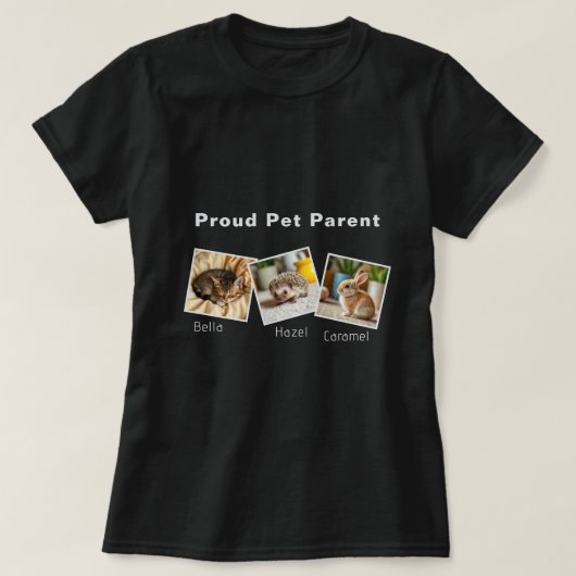 Personalized Proud Pet Parent T-Shirt (Design vorne)