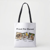 Personalized Proud Pet Parent Tote Bag Tasche (Vorderseite)