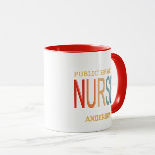 Personalized Public health nurse RN gifts Tasse (VorderseiteRechts)