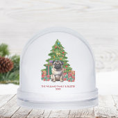 Personalized Pug Dog Christmas Schneekugeln