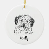 Personalized Puli Dog Christmas Keramik Ornament (Vorne)