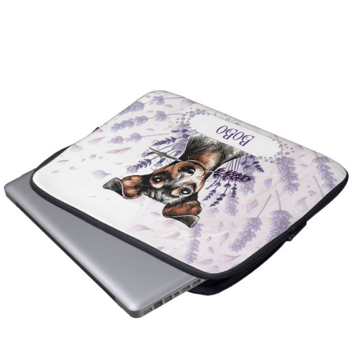 Personalized Pup – Min Pin Laptopschutzhülle (Vorne Knopf)