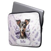 Personalized Pup – Min Pin Laptopschutzhülle (Vorderseite Links)