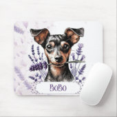Personalized Pup – Min Pin Mousepad (Mit Mouse)