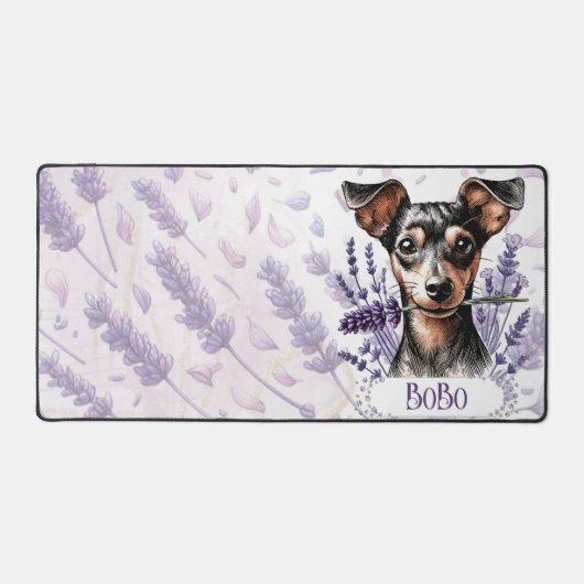 Personalized Pup – Min Pin Schreibtischunterlage (Vorderseite)
