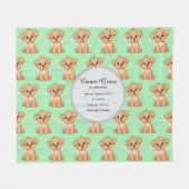 Personalized Puppy Baby Blanket  Fleecedecke (Vorderseite (Horizontal))