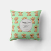 Personalized Puppy Birth Pillow Kissen (Rückseite)