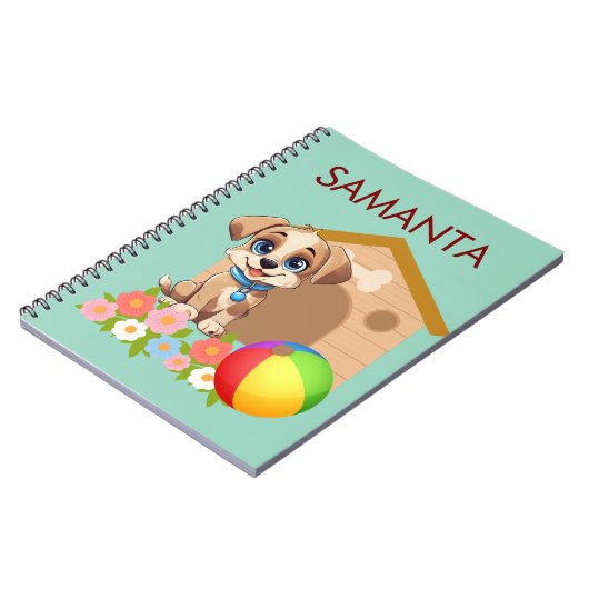 Personalized Puppy Notebook Notizblock (Linke Seite)