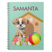 Personalized Puppy Notebook Notizblock (Vorderseite)