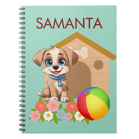 Personalized Puppy Notebook Notizblock (Vorderseite)