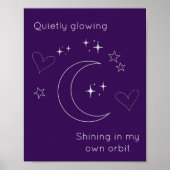Personalized Purple Celestial Line Art Poster (Vorne)