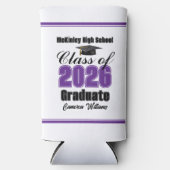 Personalized Purple Class of 2026 Graduation Party Selters Dosenkühler (Vorderseite)