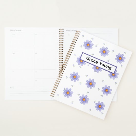 Personalized Purple Daisy Notebook Custom Name Planer (Anzeige)