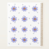Personalized Purple Daisy Notebook Custom Name Planer (Rückseite)