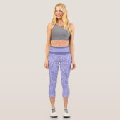 Personalized Purple Elegant Floral Capri (Vorderseite)