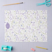 Personalized Purple Floral Monogram Seidenpapier (Basteln)