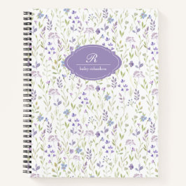 Personalized Purple Floral Notizblock