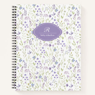 Personalized Purple Floral Notizblock