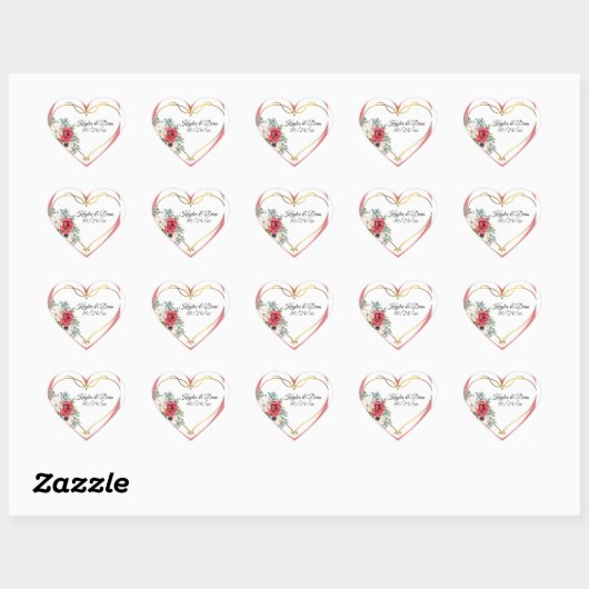 Personalized Purple Heart stickers (Blatt)