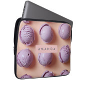 Personalized Purple Ice Cream Scoop Laptopschutzhülle (Vorne Rechts)