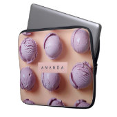 Personalized Purple Ice Cream Scoop Laptopschutzhülle (Vorderseite Links)