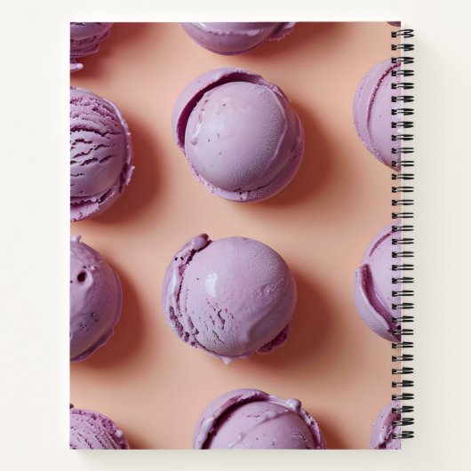 Personalized Purple Ice Cream Scoop Notizblock (Rückseite)