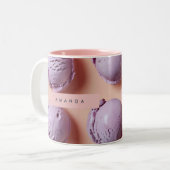 Personalized Purple Ice Cream Scoop Zweifarbige Tasse (Vorderseite Links)