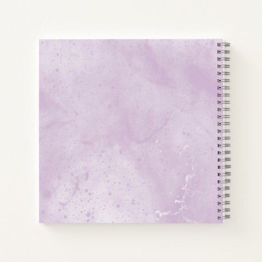 Personalized Purple Marble Notebook Notizblock (Rückseite)