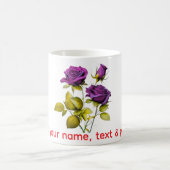 Personalized Purple Rose Mug | Add Your Name, Text Kaffeetasse (Mittel)