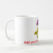 Personalized Purple Rose Mug | Add Your Name, Text Kaffeetasse (Links)