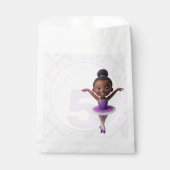 Personalized Purple Tutu Ballerina Birthday Geschenktütchen (Vorderseite)