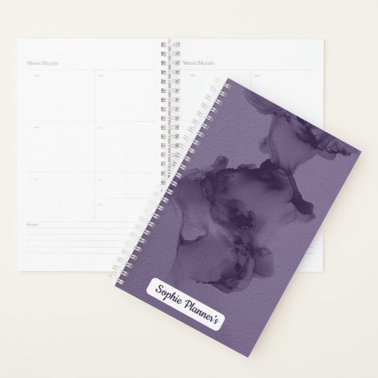 Personalized Purple Watercolor Planner Planer (Anzeige)