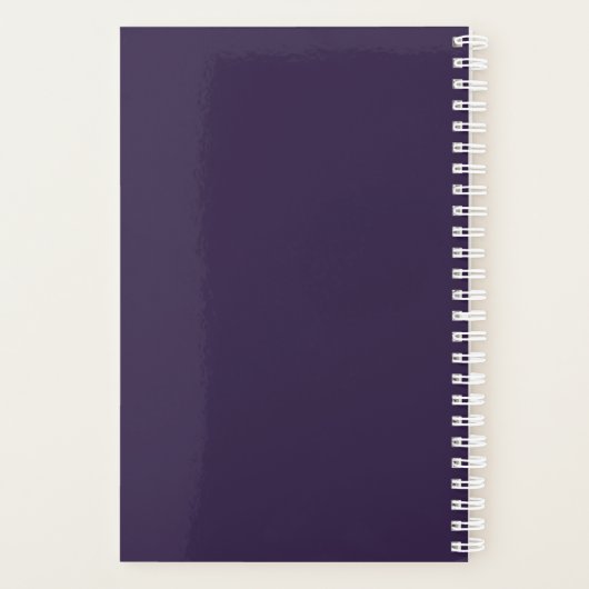 Personalized Purple Watercolor Planner Planer (Rückseite)