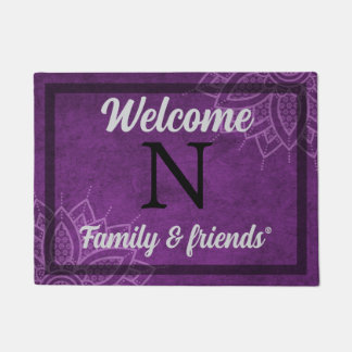Personalized Purple Welcome Doormat  Fußmatte
