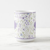 Personalized Purple Wildflower Mug Kaffeetasse (Mittel)